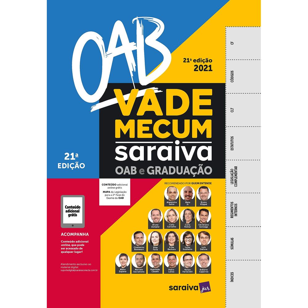 Vade Mecum Saraiva Oab E Graduacao 21ª Edicao 21 Editorasaraiva