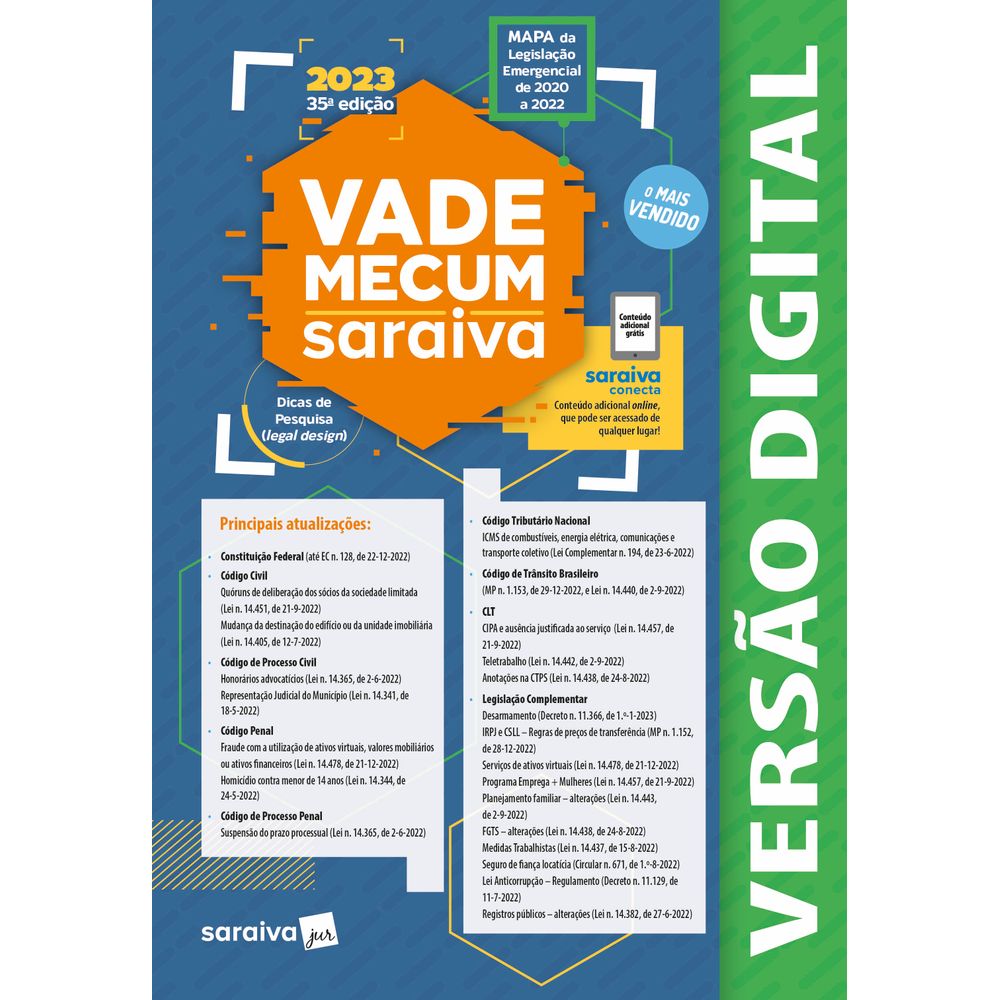 Vade Mecum Saraiva Tradicional - 35ª Edição 2023 - Editorasaraiva