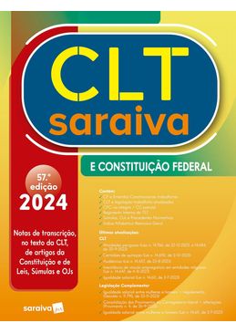 CLT-Saraiva-E-Constituicao-Federal---57ª-Edicao-2024